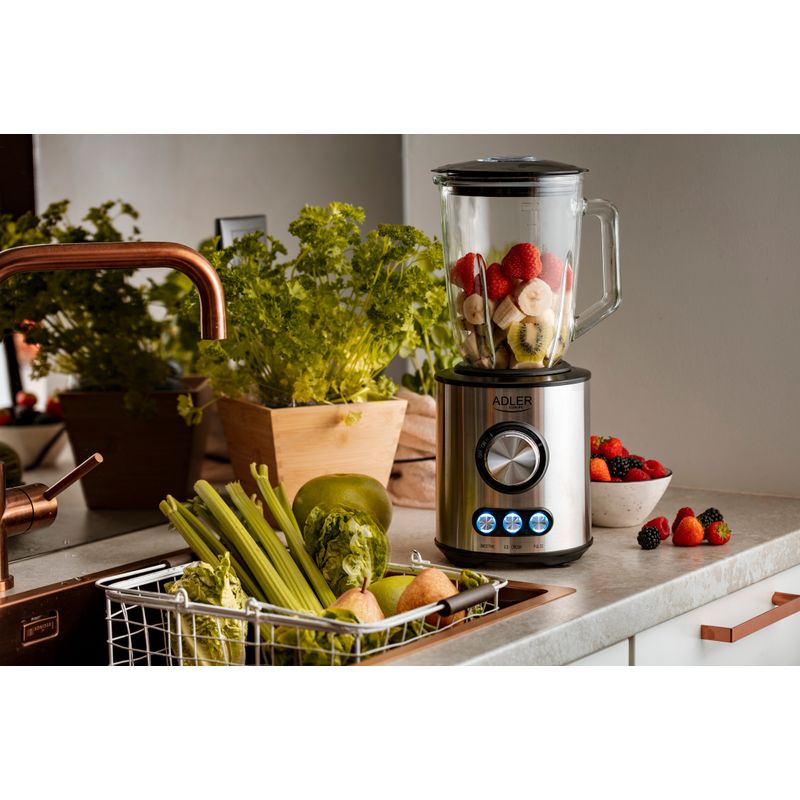 Electronice si Electrocasnice - Electrocasnice bucatarie - Mixere, tocatoare & roboti de bucatarie - Blendere si mini tocatoare - Blender Adler AD 4078, 1700 W, Argintiu - Infinity.ro