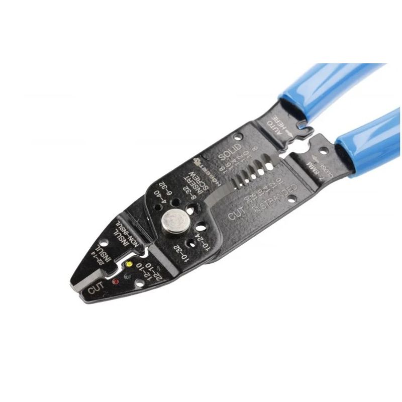 Casa si Gradina - Constructii - Scule de mana si unelte - Clesti si patenti - Cleste Dezizolator, 22-10 AWG, Lungime 215mm, Hogert Technik - Infinity.ro