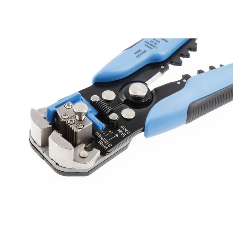 Casa si Gradina - Constructii - Scule de mana si unelte - Clesti si patenti - Cleste Automat Dezizolator, 0.2-6mm, 24-10 AWG, Lungime 205mm, Hogert Technik - Infinity.ro