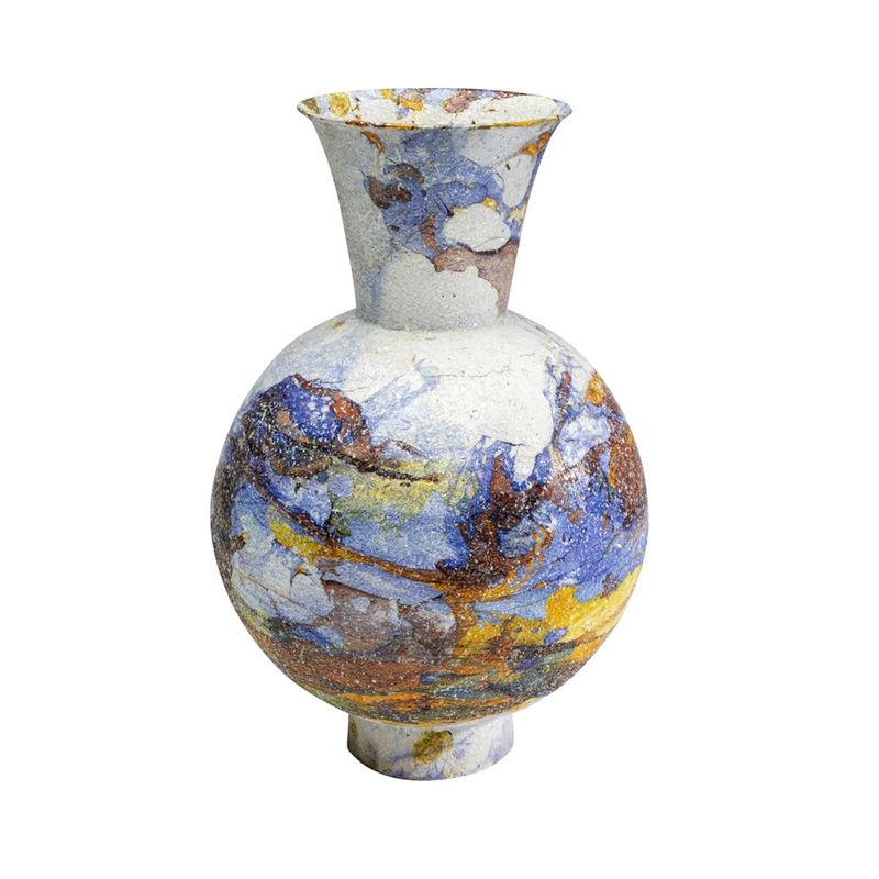 Casa si Gradina - Decoratiuni - Obiecte decorative - Vaze si boluri decorative - Vaza metalica Aquarell, 46 cm, multicolor - Infinity.ro