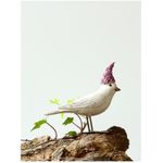 Casa si Gradina - Decoratiuni - Obiecte decorative - Accesorii decorative - Decoratiune Pasare cu Floare, 10 cm, alb - Infinity.ro