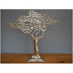 Casa si Gradina - Decoratiuni - Decoratiuni de sezon - Decoratiune metal Copacul Vietii, 60 cm, argintiu metalizat - Infinity.ro