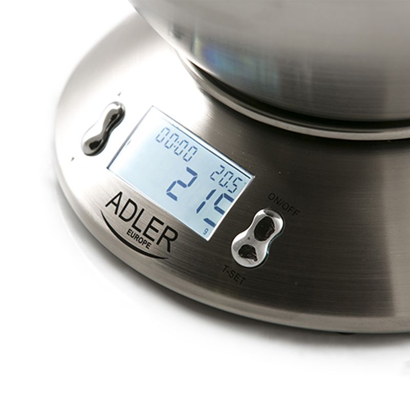 Electronice si Electrocasnice - Electrocasnice bucatarie - Mixere, tocatoare & roboti de bucatarie - Cantare de bucatarie - Cantar bucatarie AD 3134, Inox, 5 kg - Infinity.ro