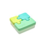 Jucarii, Copii si Bebe - Hrana si alaptare - Biberoane, suzete si accesorii hranire - Articole hranire bebelusi - Recipient hrana bebe model puzzle, melii, albastru&verde - Infinity.ro
