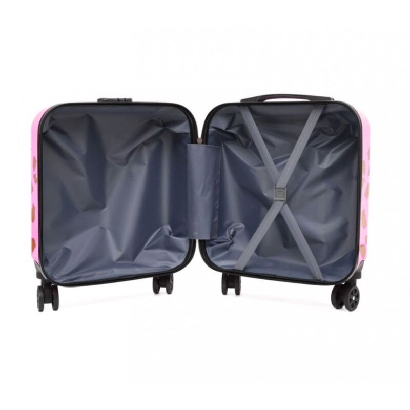 Sport si Outdoor - Articole de voiaj - Trolere - Troller pentru copii, 45x25x35 cm, aprobat pentru cabina, model pisicuta roz - Infinity.ro