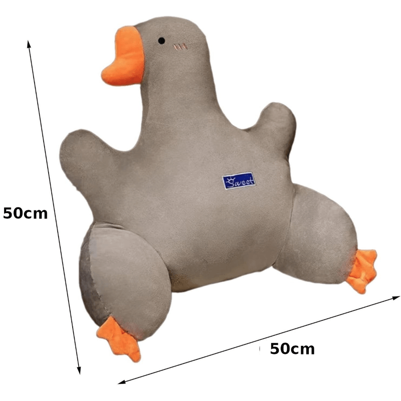 Jucarii, Copii si Bebe - Jucarii si jocuri - Jucarii de plus - Jucarie Perna din Plus in forma de Gasca, Moale si Confortabila, dimensiune 50x50cm, culoare Gri ABYZ™ - Infinity.ro