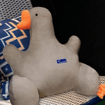 Jucarii, Copii si Bebe - Jucarii si jocuri - Jucarii de plus - Jucarie Perna din Plus in forma de Gasca, Moale si Confortabila, dimensiune 50x50cm, culoare Gri ABYZ™ - Infinity.ro