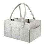 Jucarii, Copii si Bebe - Maternitate - Genti bebelusi - Geanta organizator scutece si accesorii copii, gri, 33 x 22 cm, WDB05 - Infinity.ro