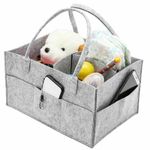 Jucarii, Copii si Bebe - Maternitate - Genti bebelusi - Geanta organizator scutece si accesorii copii, gri, 33 x 22 cm, WDB05 - Infinity.ro
