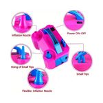 Casa si Gradina - Decoratiuni - Decoratiuni petrecere - Accesorii pentru petrecere - Pompa electrica dubla pentru umflat baloane cu aer, 220V, 600W, roz/albastru, Vivo 73005 - Infinity.ro