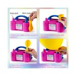 Casa si Gradina - Decoratiuni - Decoratiuni petrecere - Accesorii pentru petrecere - Pompa electrica dubla pentru umflat baloane cu aer, 220V, 600W, roz/albastru, Vivo 73005 - Infinity.ro