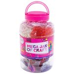 Jucarii, Copii si Bebe - Jucarii si jocuri - Jucarii & jocuri educative - Seturi de artizanat - Set creativ de artizanat gigant, Mega Jar of Craft, 16 tipuri de accesorii, multicolor, Grafix R06-0225 - Infinity.ro