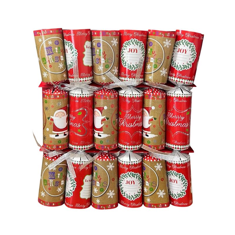 Casa si Gradina - Decoratiuni - Decoratiuni de sezon - Pachet cadou pentru familie, 6 Crackers Merry Christmas, RMS 1351187-XMAS - Infinity.ro