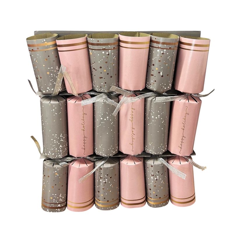 Casa si Gradina - Decoratiuni - Decoratiuni de sezon - Pachet cadou pentru familie, 6 Crackers, gri/roz, RMS 1351187-GREY - Infinity.ro