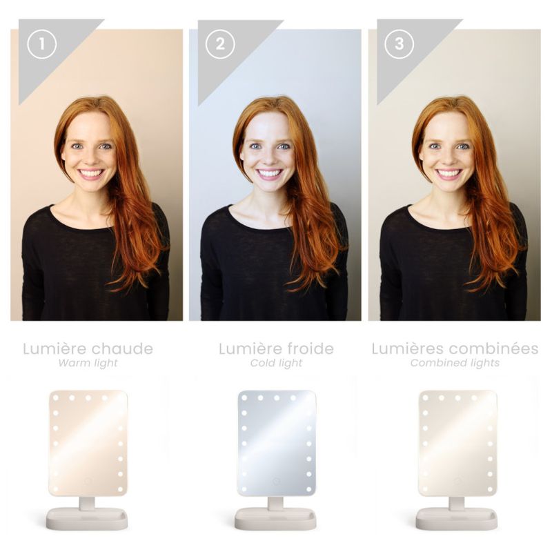 Ingrijire personala si Cosmetice - Machiaj - Oglinzi cosmetice - Oglida cosmetica iluminata LED Livoo DOS206, 1000mAh - Infinity.ro