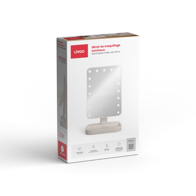 Ingrijire personala si Cosmetice - Machiaj - Oglinzi cosmetice - Oglida cosmetica iluminata LED Livoo DOS206, 1000mAh - Infinity.ro