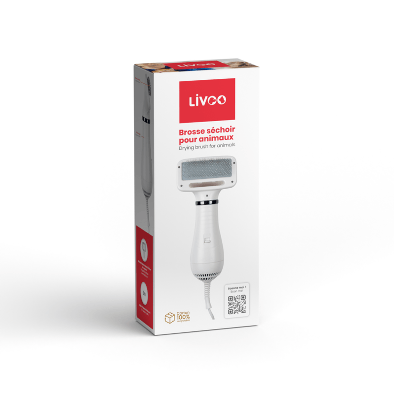 Petshop - Ingrijire si Igiena - Produse uz extern - Perii si manusi - Perie uscator pentru animale Livoo PET102, 45 °C - 65 °C, 300W - Infinity.ro