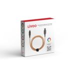 Laptop, Telefoane si Tablete - Telefoane mobile si accesorii - Accesorii Telefoane - Cabluri si adaptoare telefoane - Cablu Livoo TEA298, USB A la USB C, 1M, fast charge, 15W, lumina RGB, capete alumuiniu - Infinity.ro