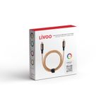 Laptop, Telefoane si Tablete - Telefoane mobile si accesorii - Accesorii Telefoane - Cabluri si adaptoare telefoane - Cablu Livoo TEA299, USB C la USB C, 1M, fast charge, 60W, lumina RGB, capete alumuiniu - Infinity.ro