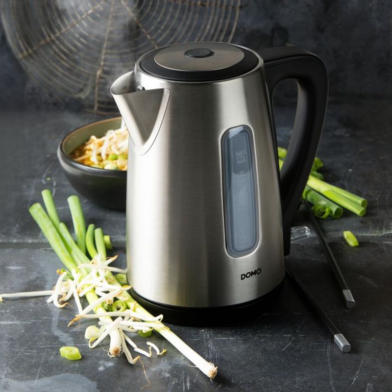 Electronice si Electrocasnice - Electrocasnice bucatarie - Preparare bauturi - Fierbatoare de apa - Fierbator electric Domo DO738WK, 1.7 L, Inox, 2200 W - Infinity.ro