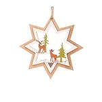 Casa si Gradina - Decoratiuni - Decoratiuni de sezon - Decoratiune de Craciun, ornamente, din lemn, steluta - Infinity.ro