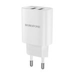 Laptop, Telefoane si Tablete - Telefoane mobile si accesorii - Accesorii Telefoane - Incarcatoare telefoane - Incarcator Retea Dual USB Universal Alimentator Borofone BN2 10.5W 2 X USB - Alb - Infinity.ro