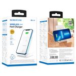 Laptop, Telefoane si Tablete - Telefoane mobile si accesorii - Accesorii Telefoane - Incarcatoare telefoane - Suport de Birou, Incarcator Wireless cu Stand Qi Fast Charger 15W compatibil Apple MagSafe - Alb - Infinity.ro