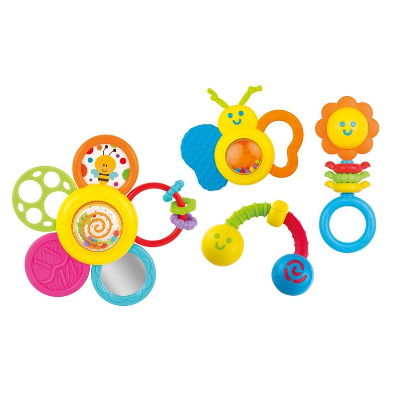 Jucarii, Copii si Bebe - Jucarii si jocuri - Jucarii bebelusi - Jucarii zornaitoare - Winfun set 4 zornaitori - Infinity.ro