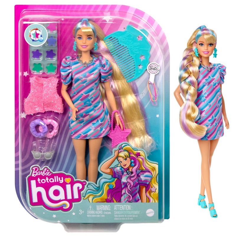 Jucarii, Copii si Bebe - Jucarii si jocuri - Papusi si accesorii - Papusi - Barbie totally hair papusa barbie blonda - Infinity.ro