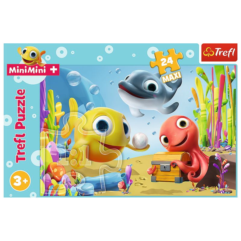 Jucarii, Copii si Bebe - Jucarii si jocuri - Jocuri si puzzle - Puzzle - Puzzle trefl 24 maxi pestisorii fericiti - Infinity.ro