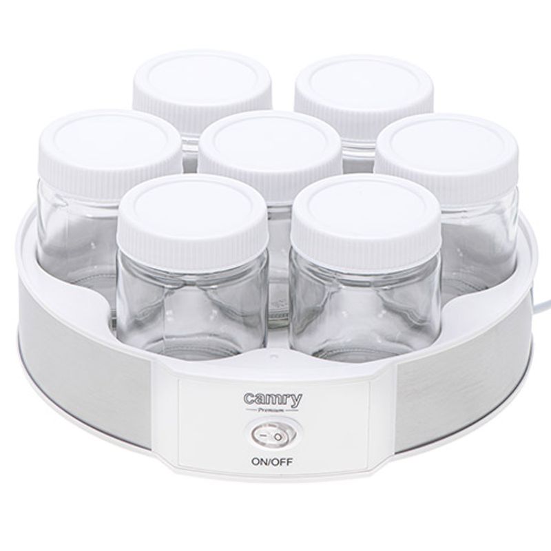 Electronice si Electrocasnice - Electrocasnice bucatarie - Aparate de gatit & desert - Aparate de preparat desert - Aparat de iaurt Camry CR4519, 7 barcane x 200ml, 20W - Infinity.ro