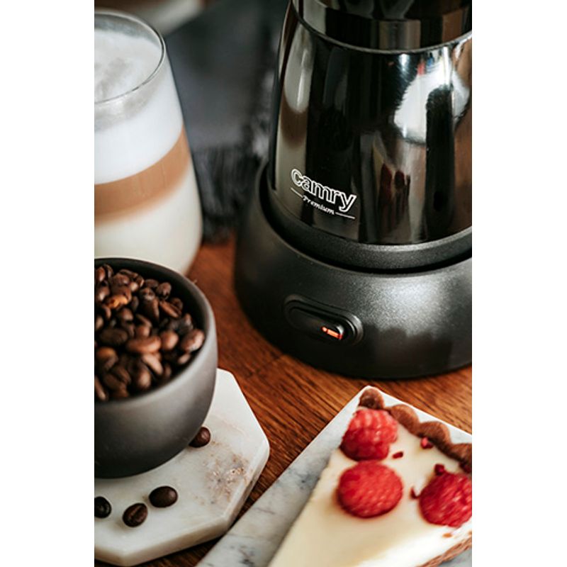 Electronice si Electrocasnice - Electrocasnice bucatarie - Preparare bauturi - Cafetiere - Cafetiera electrica pentru moka Camry CR 4415B, Capacitate 300 ml - Infinity.ro