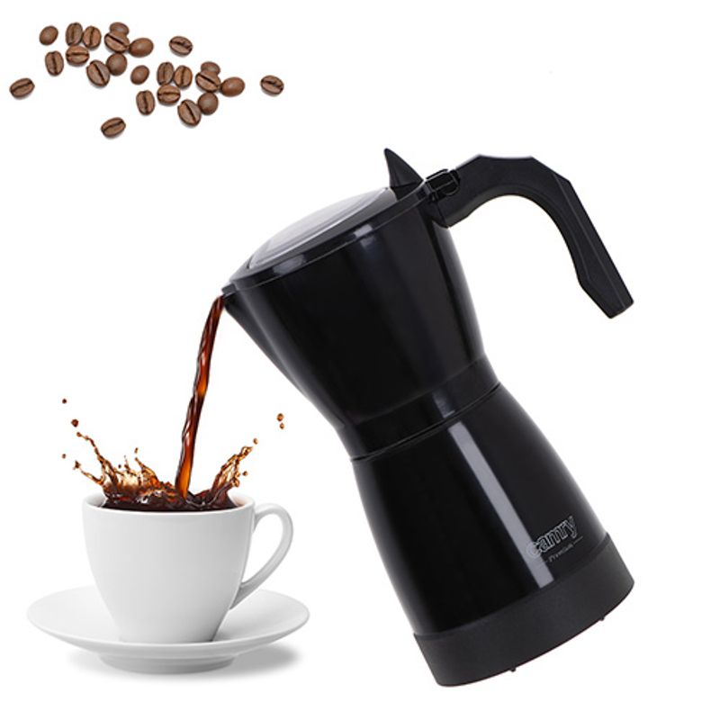 Electronice si Electrocasnice - Electrocasnice bucatarie - Preparare bauturi - Cafetiere - Cafetiera electrica pentru moka Camry CR 4415B, Capacitate 300 ml - Infinity.ro