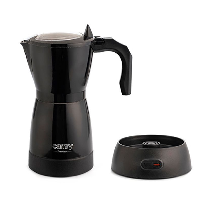 Electronice si Electrocasnice - Electrocasnice bucatarie - Preparare bauturi - Cafetiere - Cafetiera electrica pentru moka Camry CR 4415B, Capacitate 300 ml - Infinity.ro