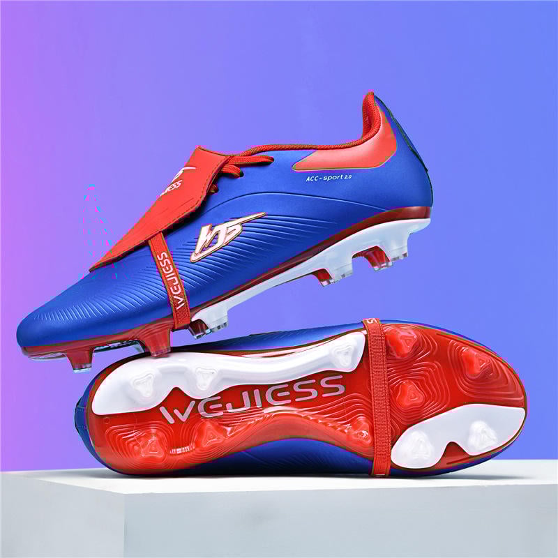 Sport si Outdoor/Echipament Sportiv/Incaltaminte sport/Pantofi sport - Ghete de fotbal MBrands 8.7 cu crampoane din plastic FG, albastru 35 - Infinity.ro