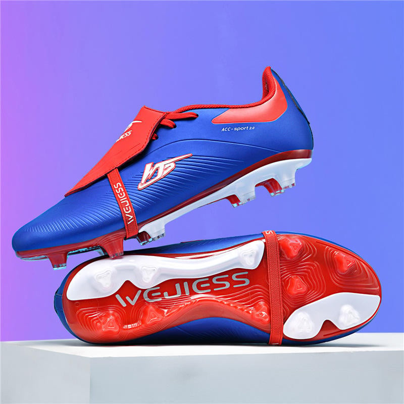 Sport si Outdoor - Echipament Sportiv - Incaltaminte sport - Pantofi sport - Ghete de fotbal MBrands 8.7 cu crampoane din plastic FG, albastru 45 - Infinity.ro