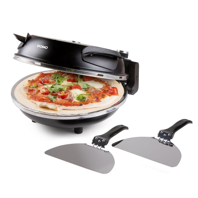 Electronice si Electrocasnice - Aragazuri, cuptoare si hote - Cuptoare - Cuptoare electrice - Aparat pentru preparat pizza Domo DO9285PZ, 1200W, Ø32cm - Infinity.ro