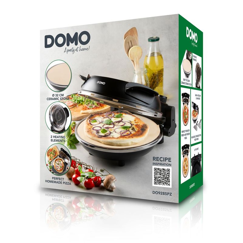 Electronice si Electrocasnice - Aragazuri, cuptoare si hote - Cuptoare - Cuptoare electrice - Aparat pentru preparat pizza Domo DO9285PZ, 1200W, Ø32cm - Infinity.ro