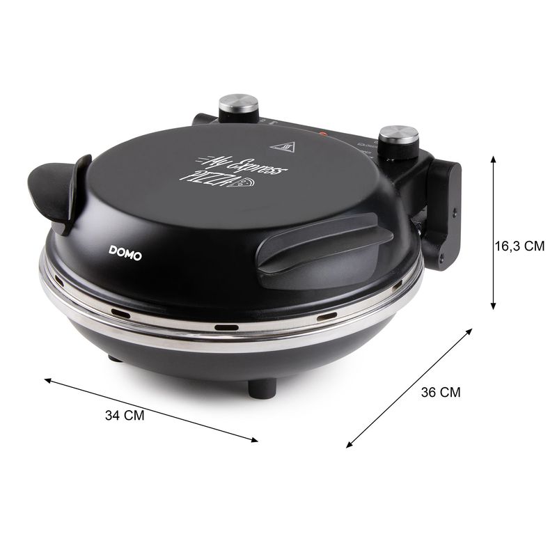 Electronice si Electrocasnice - Aragazuri, cuptoare si hote - Cuptoare - Cuptoare electrice - Aparat pentru preparat pizza Domo DO9285PZ, 1200W, Ø32cm - Infinity.ro