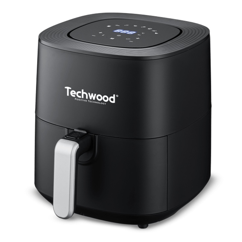 Electronice si Electrocasnice - Electrocasnice bucatarie - Aparate de gatit & desert - Friteuze - Friteuza cu aer cald Techwood TFR-556SHD, 5.5L, 1700W, 8 programe, 80 - 200 °C - Infinity.ro