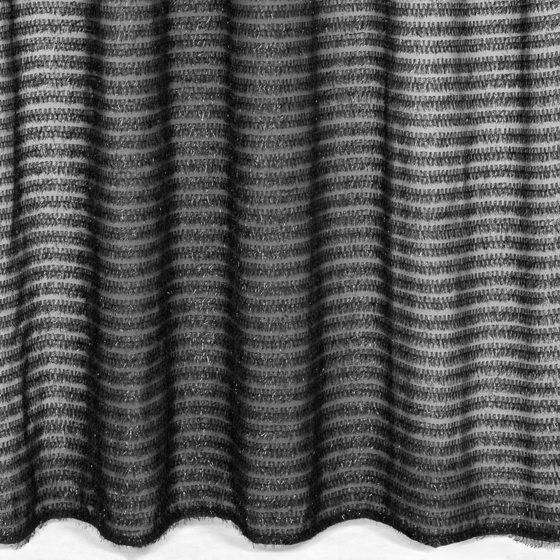 Casa si Gradina - Textile si covoare - Perdele si draperii - Draperii - Draperie EVA MINGE REINA confectionata din tesatura de sifon cu model din fire de mohair, 135 x 270 cm, negru - Infinity.ro