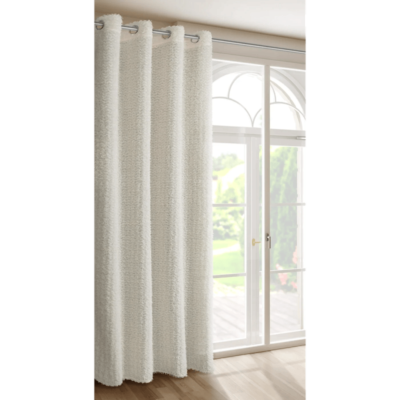 Casa si Gradina - Textile si covoare - Perdele si draperii - Draperii - Draperie EVA MINGE TIFFANY confectionata din tesatura de sifon,din fir de mohair si volane subtile, 135 x 250 cm, crem - Infinity.ro