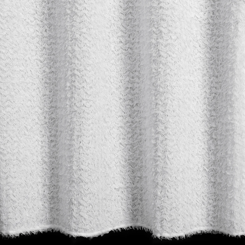 Casa si Gradina - Textile si covoare - Perdele si draperii - Draperii - Draperie EVA MINGE TIFFANY confectionata din tesatura de sifon,din fir de mohair si volane subtile, 135 x 250 cm, alb - Infinity.ro