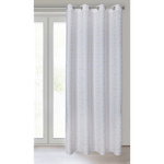 Casa si Gradina - Textile si covoare - Perdele si draperii - Draperii - Draperie EVI cu model geometric argintiu, 140 x 250 cm, alb - Infinity.ro