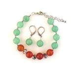 Fashion, accesorii si bijuterii - Femei - Bijuterii femei - Coliere femei - Set bijuterii Aventurin si Carneol - Infinity.ro