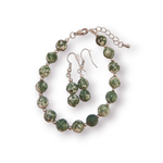 Fashion, accesorii si bijuterii - Femei - Bijuterii femei - Coliere femei - Set bijuterii Jasp Verde - Infinity.ro