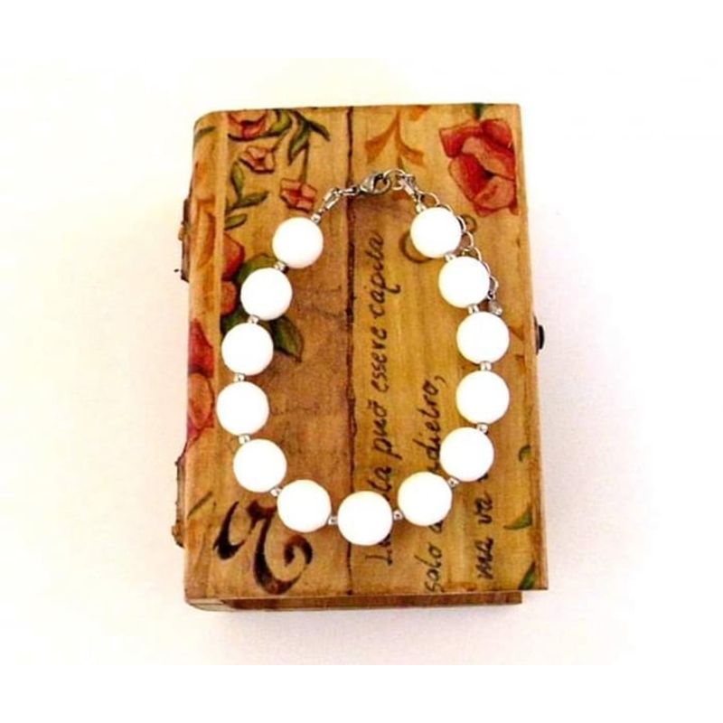 Fashion, accesorii si bijuterii - Femei - Bijuterii femei - Coliere femei - Set bijuterii Jad Alb Fatetat - Infinity.ro