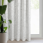 Casa si Gradina - Textile si covoare - Perdele si draperii - Draperii - Draperie INES in stil ecologic, 140 x 270 cm, alb, argintiu - Infinity.ro