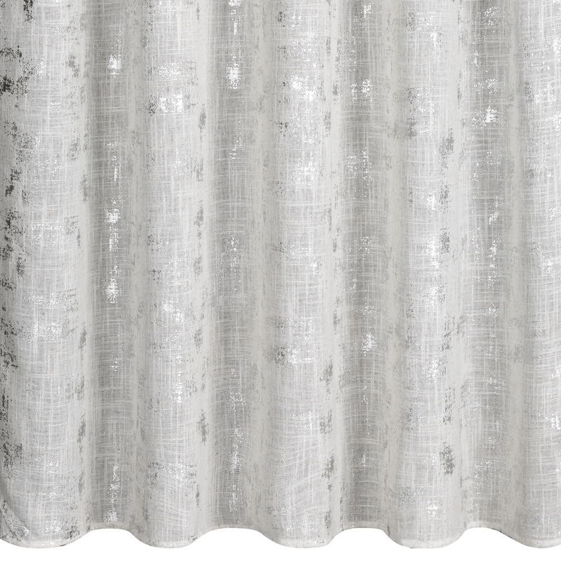 Casa si Gradina - Textile si covoare - Perdele si draperii - Draperii - Draperie INES in stil ecologic, 140 x 270 cm, alb, argintiu - Infinity.ro