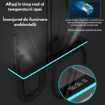 Casa si Gradina - Sanitare - Cazi si cabine de dus - Coloane si seturi de dus - Set de dus cu Iluminare LED si afisaj Digital al Temperaturi, Termostat si turbina generatoare de curent integrata - Infinity.ro